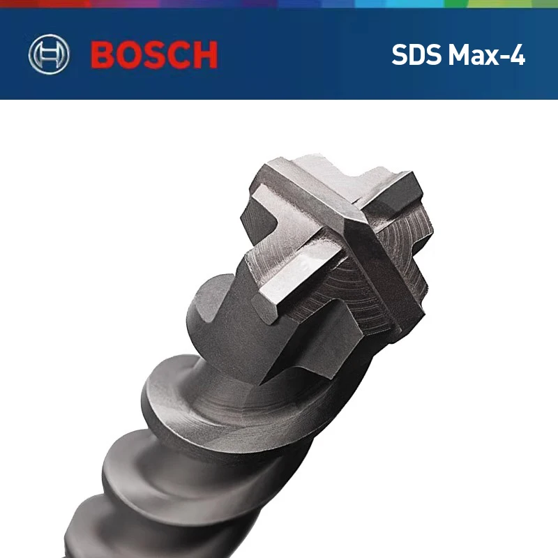 

Сверло Bosch PRO SDS Max с 5 отверстиями, 4X, длительный срок службы 1,5X, железобетон, твердосплавный наконечник с 4 резаками, защита от заглушки