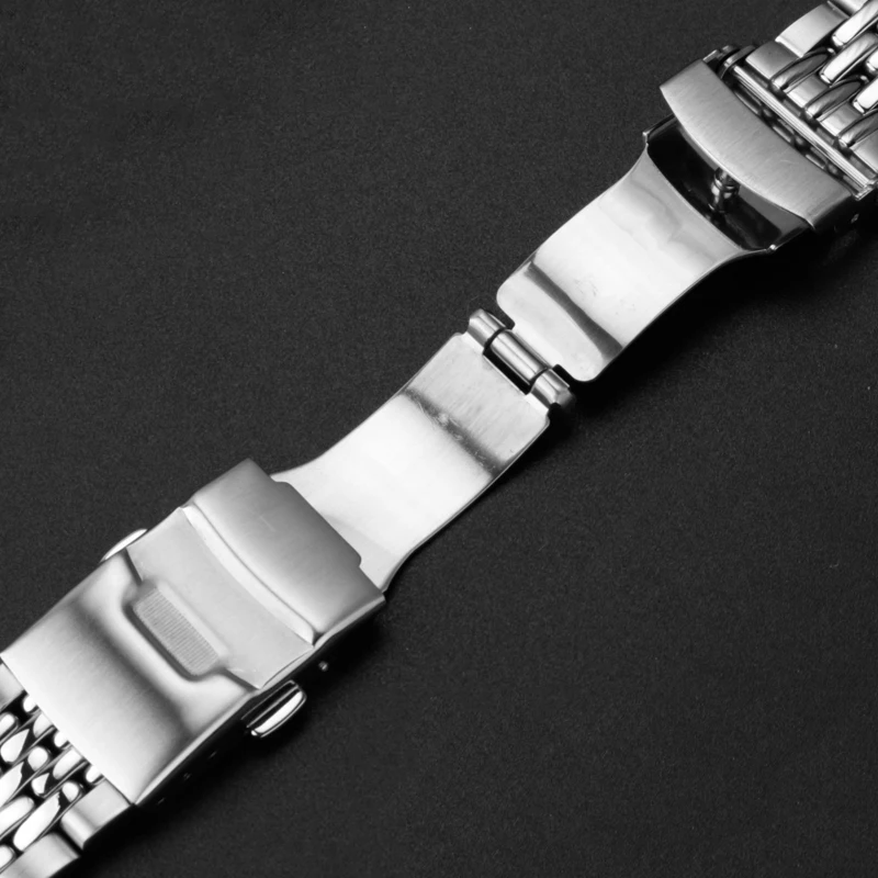 

Изогнутый ремешок из нержавеющей стали 304, 22 мм, водонепроницаемый серебряный ремешок для часов Seiko 5 Sport GMT серии SSK001K1 SSK003K1 SSK005K1