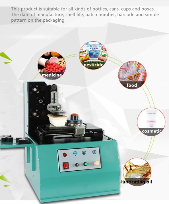 Pattern Trademark Printer Semi-automatic Electric Oil Ink Cup Pad Printing Machine With Single Color For Small Logo