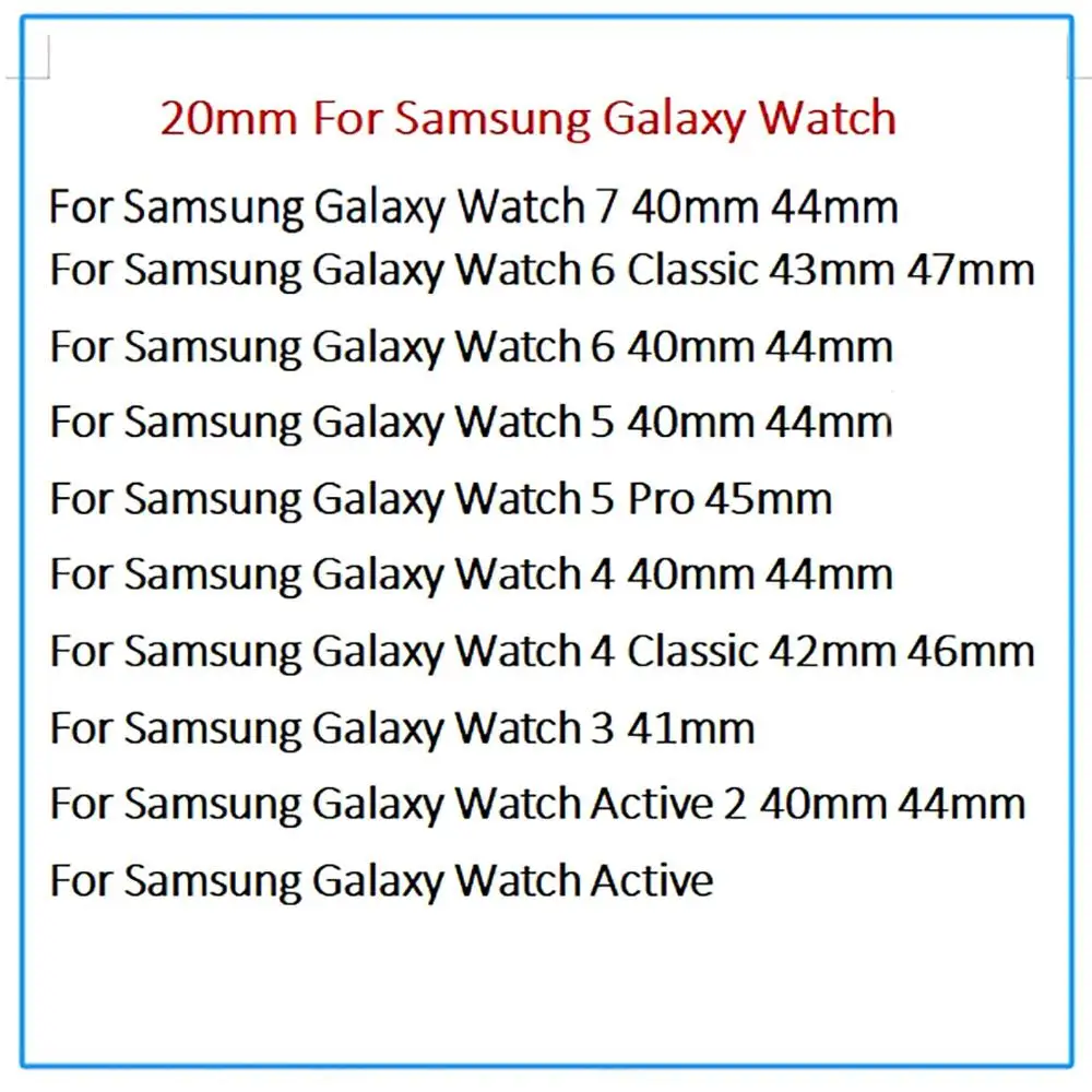 الكلاسيكية الراتنج حزام معصمه للسيدات ، سوار لسامسونج غالاكسي ساعة 5Pro ، ساعة الموضة 6 ، 5 ، 4 ، 40 ، 44 مللي متر ، 43 ، 47 ، 42 ، 46 مللي متر ، 20 مللي متر ، 45 مللي متر