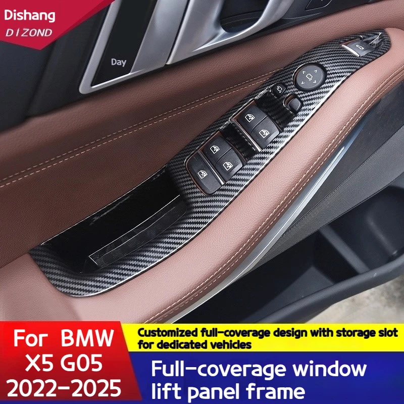 

For BMW X5 G05 2022-2025 LHD Car ABS material Window button frame door glass lift panel decorative stickers interior accessories