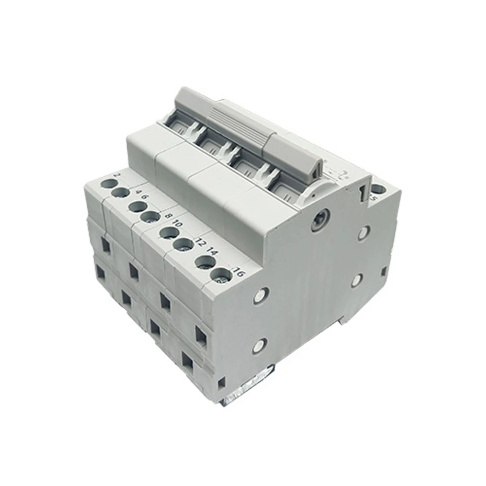 

1P 2P 3P 4P Pole 63A MTS Dual Power Manual Transfer Switch Interlock Circuit Breaker Rail Installation Short Circuit Protector