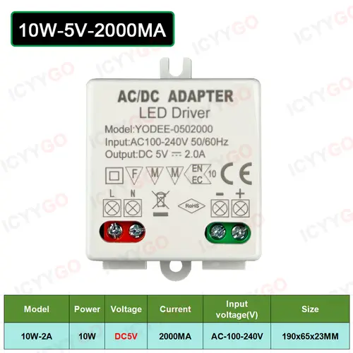 3W 6W 10W 12W DC12V 24V Lighting Transformer 250MA 500MA 830MA 600MA Driver Suitable For LED Light Strip 3528 5050 Power Supply - Image 12