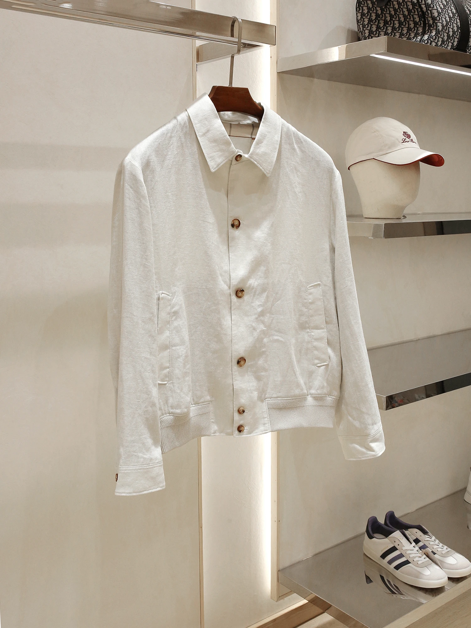 

Pure Linen Lightweight Breathable ort Jaet Men's Loose Fit Spring Summer New Sle BDUK09 Busin Casual Coat