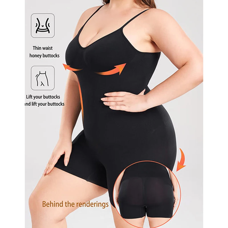 BurVogue XL-4XL Body dla kobiet brzuch bielizna modelująca modelujące Body bezszwowe podnoszenie pośladków do ud szczuplejsze urządzenie do