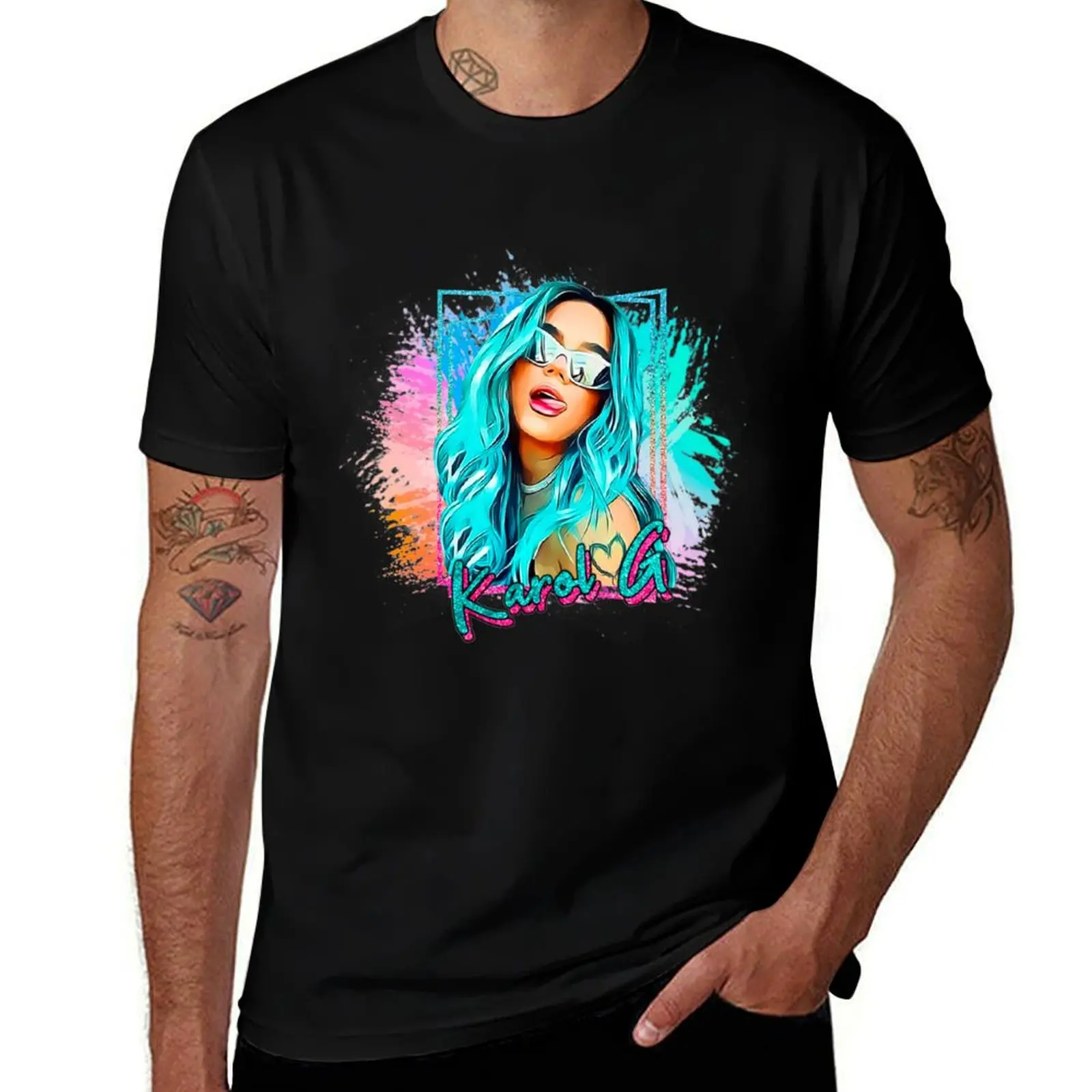 

Karol G Colorful T-Shirt mens graphic t shirts cotton tshirt 100% T-Shirt