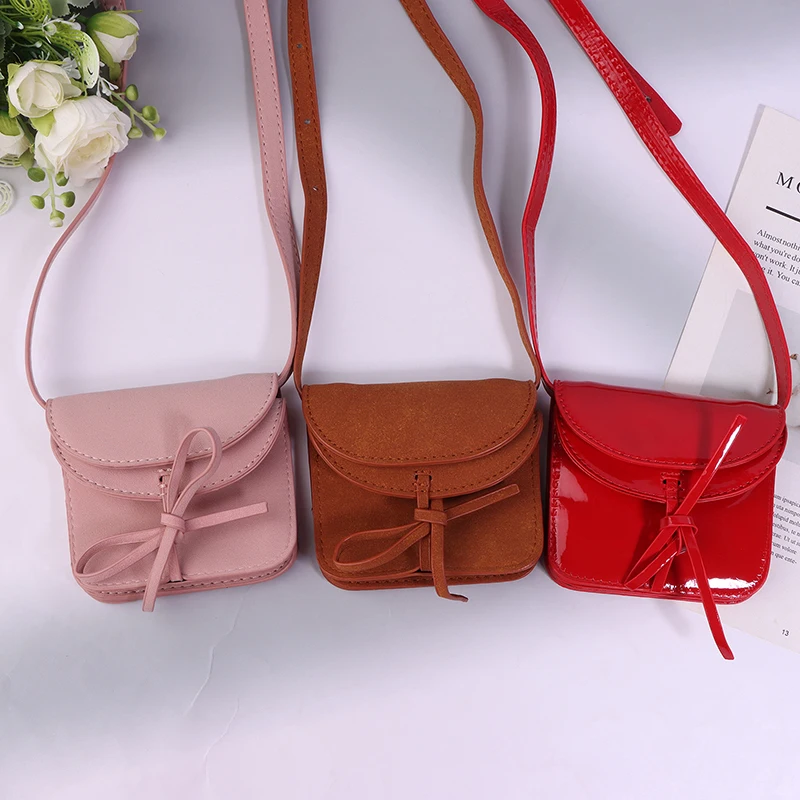 Design Girl's Bow Chinese New Year Small Square Bag Korean Cross Body Bag Fashion Red Mini Lipstick Bag