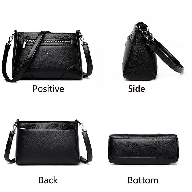 New Fashion Handbags High Quality Soft Leather Womens Bags 2 Shoulder straps Crossbody Bags for Women Shoulder Bag Sac a main