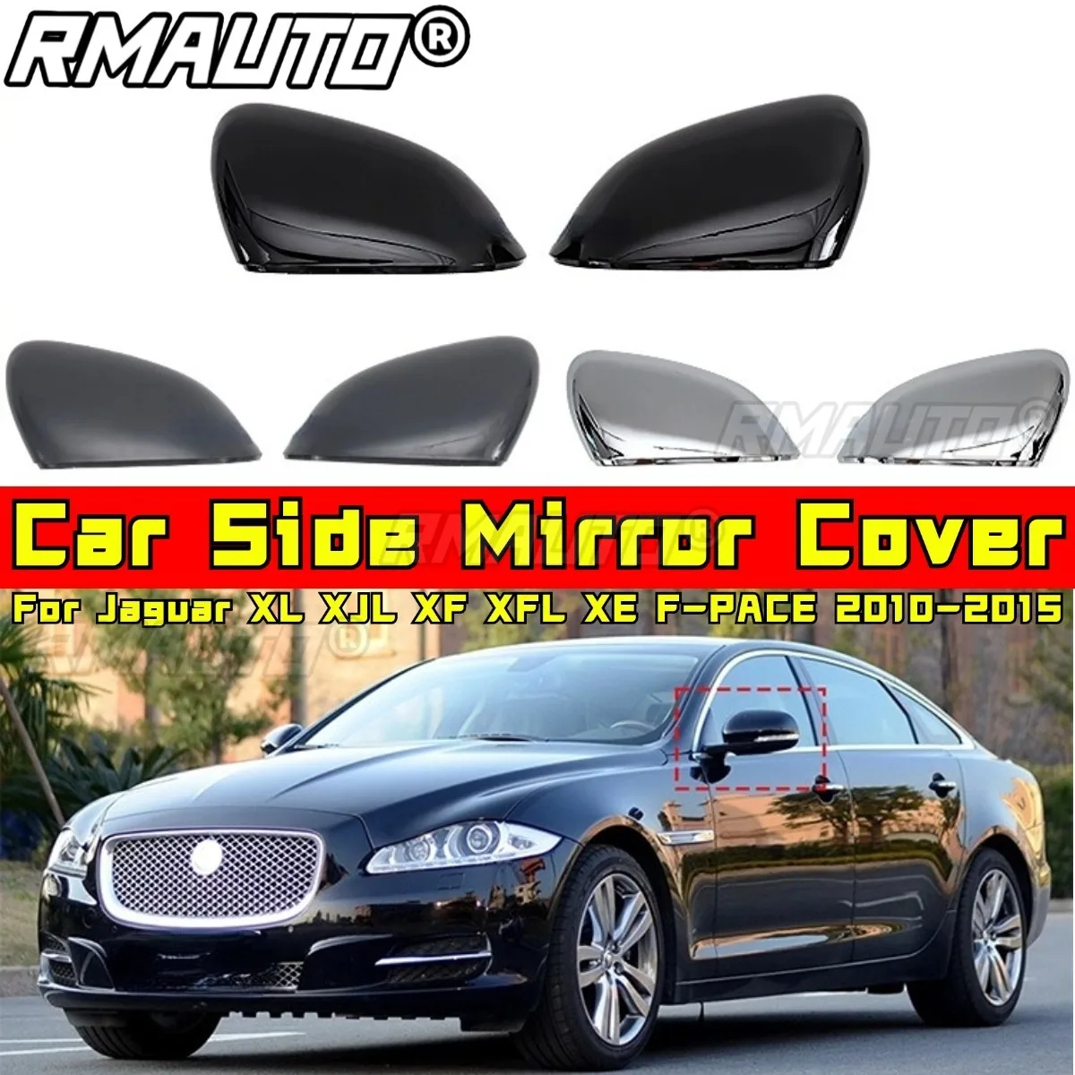 

For Jaguar XL XJL XF XFL XE F-PACE 2010-2015 Exterior Accessories Car Side Mirror Cover Side Wing Mirror Covers Caps Body Kit