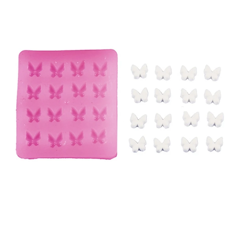 for Butterfly Silicone Mold Non-stick DIY Tool for Cake Decorating Polymer Clay Keychain Molds Cupcake Dessert