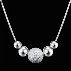 Charms wedding 925 Sterling silver new cute lady bead women necklace jewelry fashion pendant