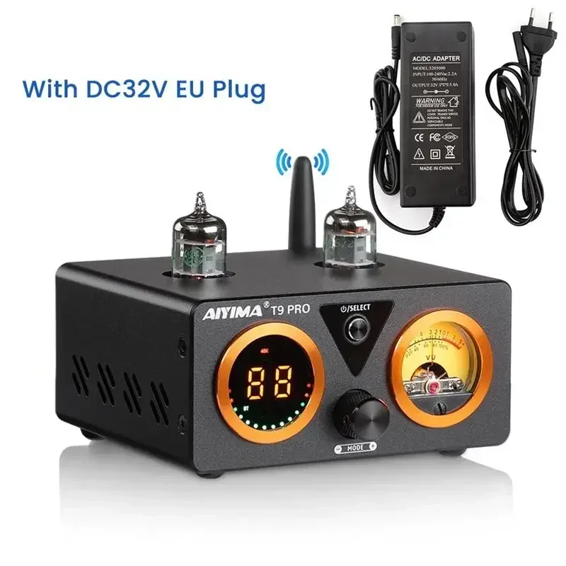 Nuovo! T9 PRO APTX HD Amplificatore Bluetooth Audio 100Wx2 HiFi Stereo Amplificatore di potenza USB DAC COAX OPT VU Meter Amplificatore valvolare