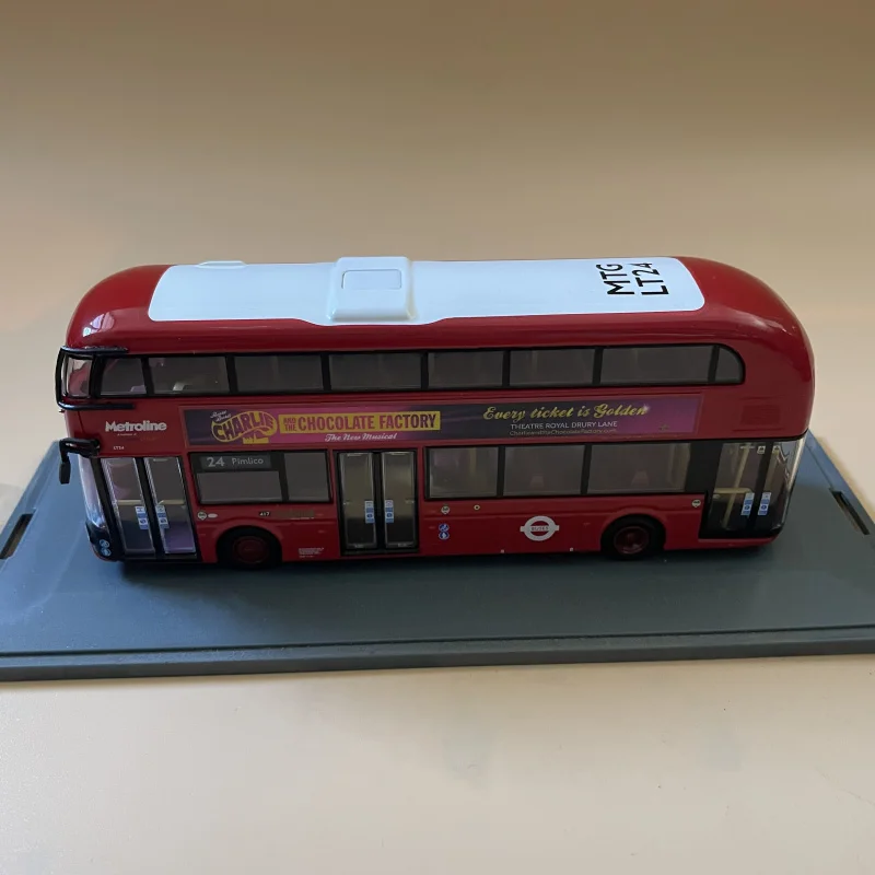 1:76 Scale Diecast Alloy London Double Decker Bus Toy Cars Model Classic Nostalgia Adult Collection Souvenir Gift Static Display