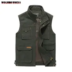 Tactical Jackets Vest Men Jackets Jersey Vests Denim Sleeveless Jacket Summer Workwear Mesh Man Plus Size Outerwear Embroidered