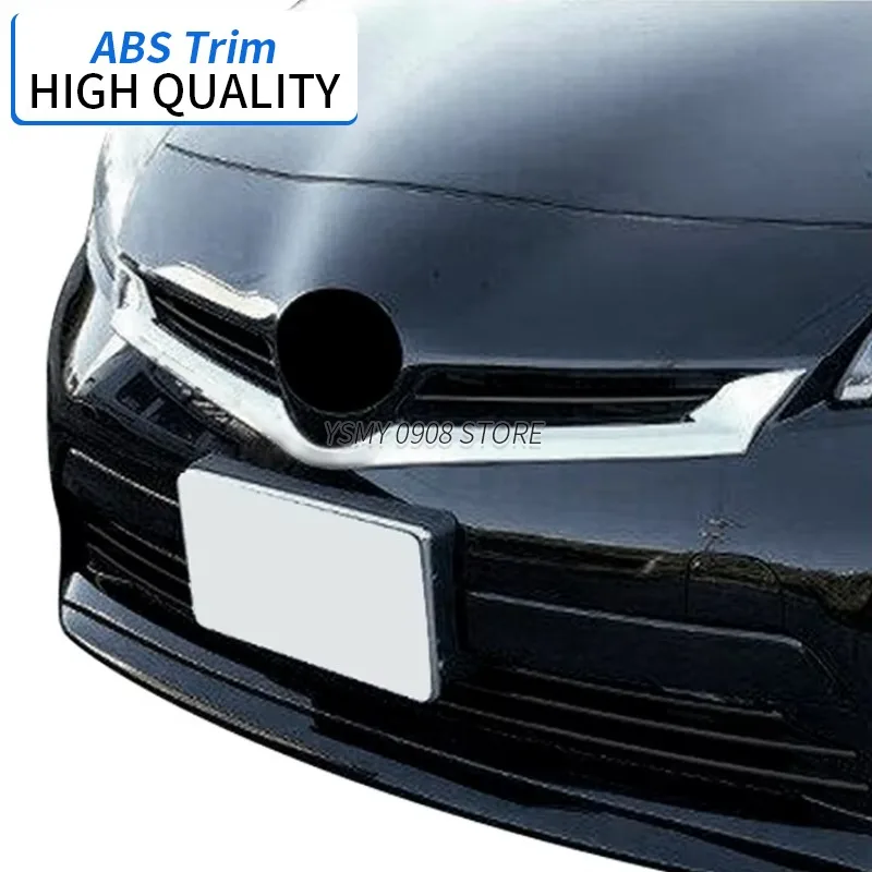 Auto Chromed Exterior Accessories ABS Car Front Grille Molding Trim for Toyota Prius 30 2012 2013 2014 2015