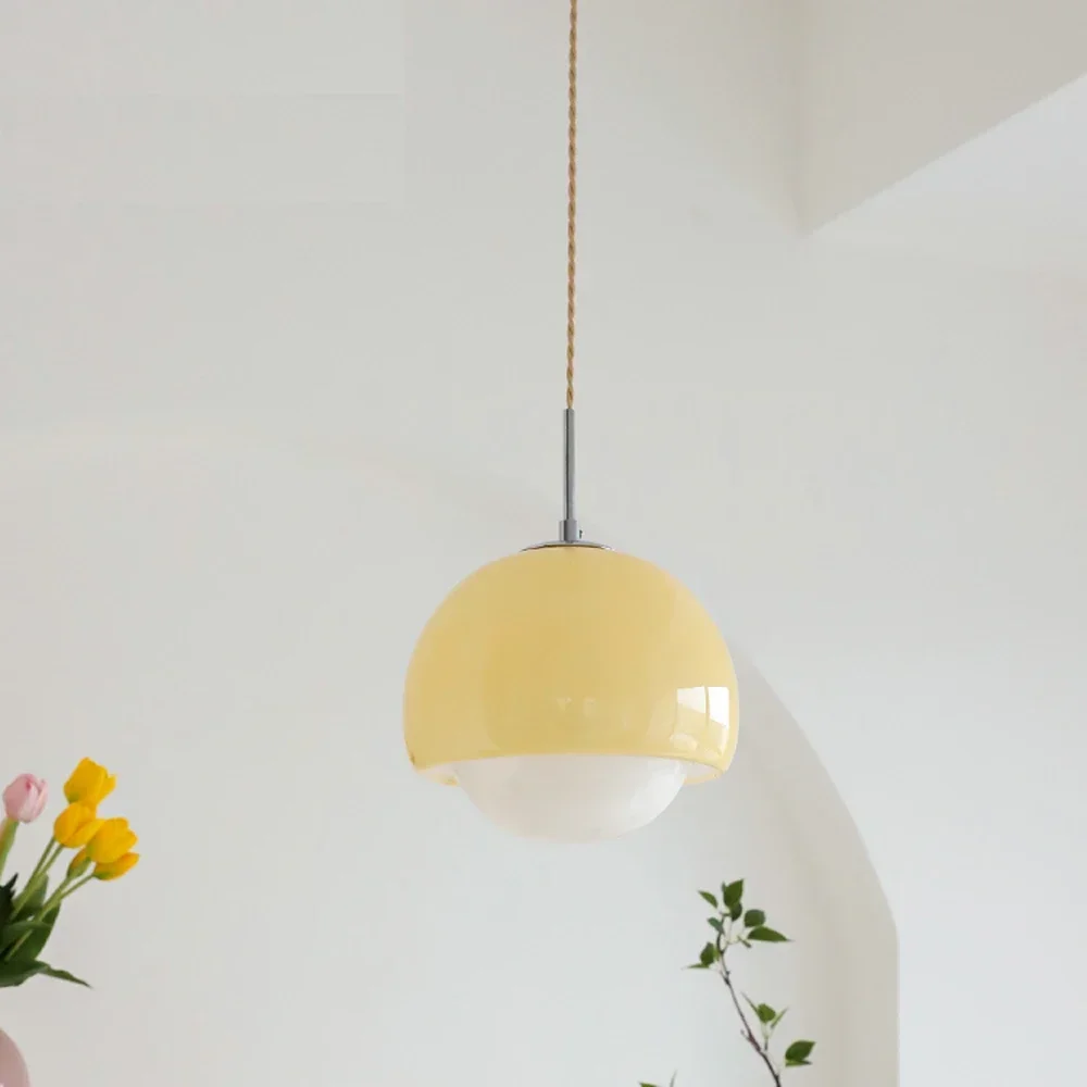 Lustre Medieval Laranja Vidro, Simples e Moderno, Estudo Lâmpadas, Bedside Bedroom, Moderno