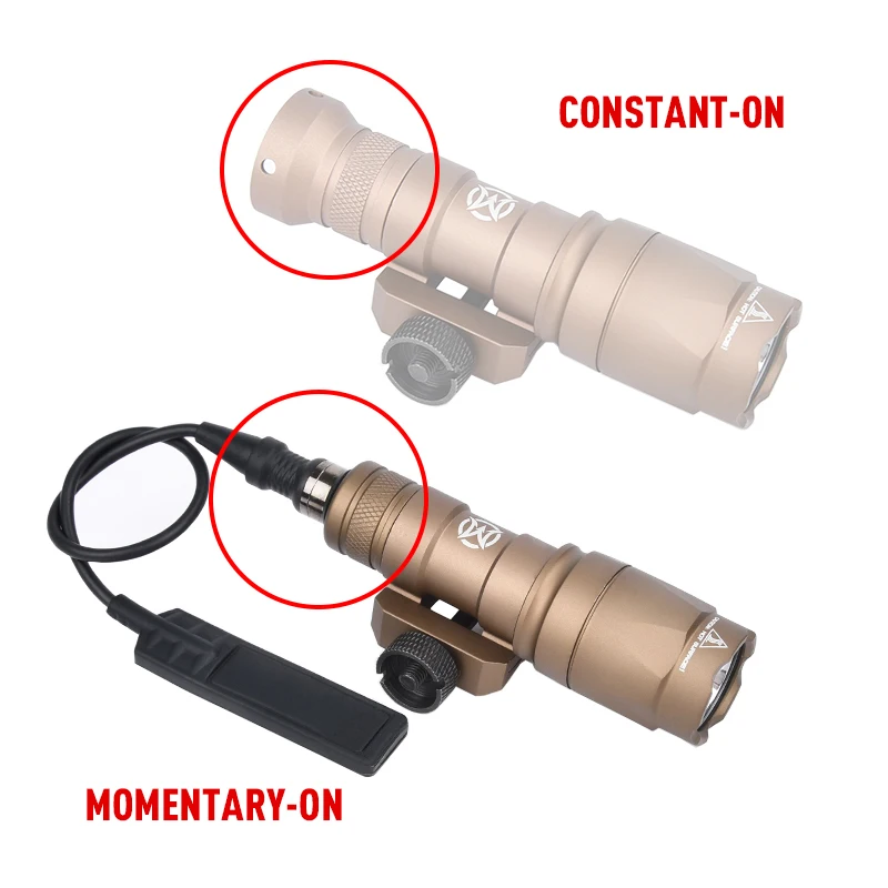 Imagem -02 - Airsoft Wadsn M300 M600 M300a M600c Lanterna Tática Rifle de Caça Luz Scout Arma Luzes Interruptor de Pressão 600 Lúmen