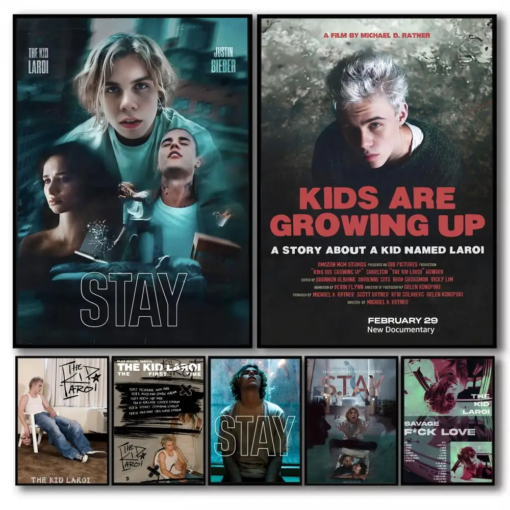 ملصق مغني الراب K-kid L-LaroI ملصق مساحة مثالية ذاتي اللصق للمكتب والمنزل والمسرح وديكور فني للحائط هدية رائعة #1