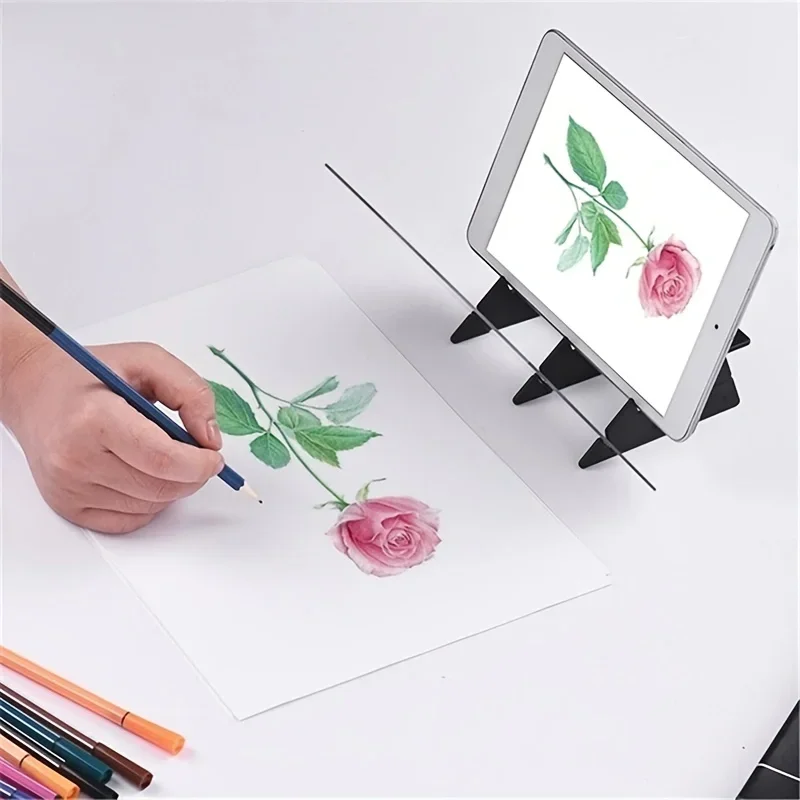 Portable Optical Drawing Copying Board Imitation Tracing With Projection Screen Learning Tool Suitable For Mobile Tablet