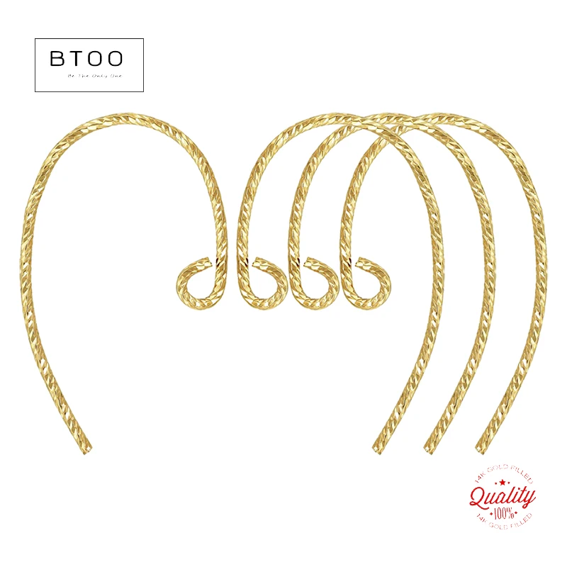 

14-каратное золото, блестящая проволока для ушей с басовым ключом 0,028 дюйма (0,71 мм), золотая проволока для ушей для изготовления ювелирных изделий, ручная работа, серьги, застежка, аксессуары