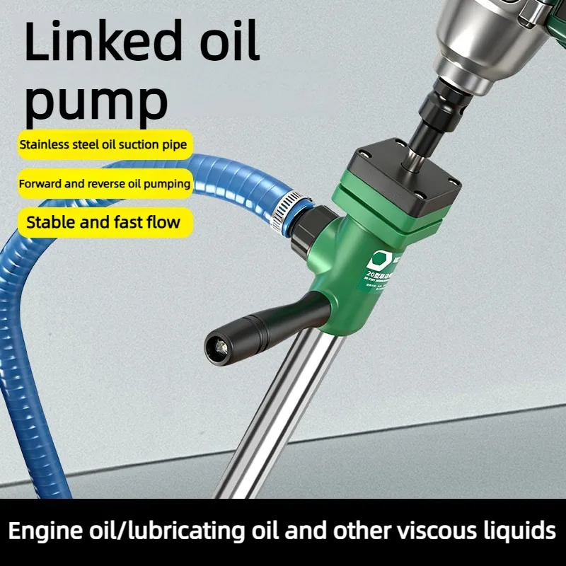 Electric Handheld Oil Transfer Pump High Power Stainless Steel Hose Bidirectional Extractor Multifunctional Auto Repair Tool