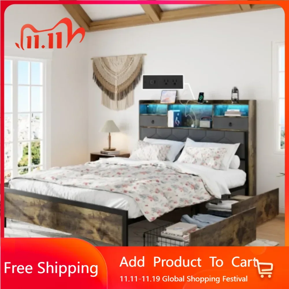 Queen Bed Frame with 47.2