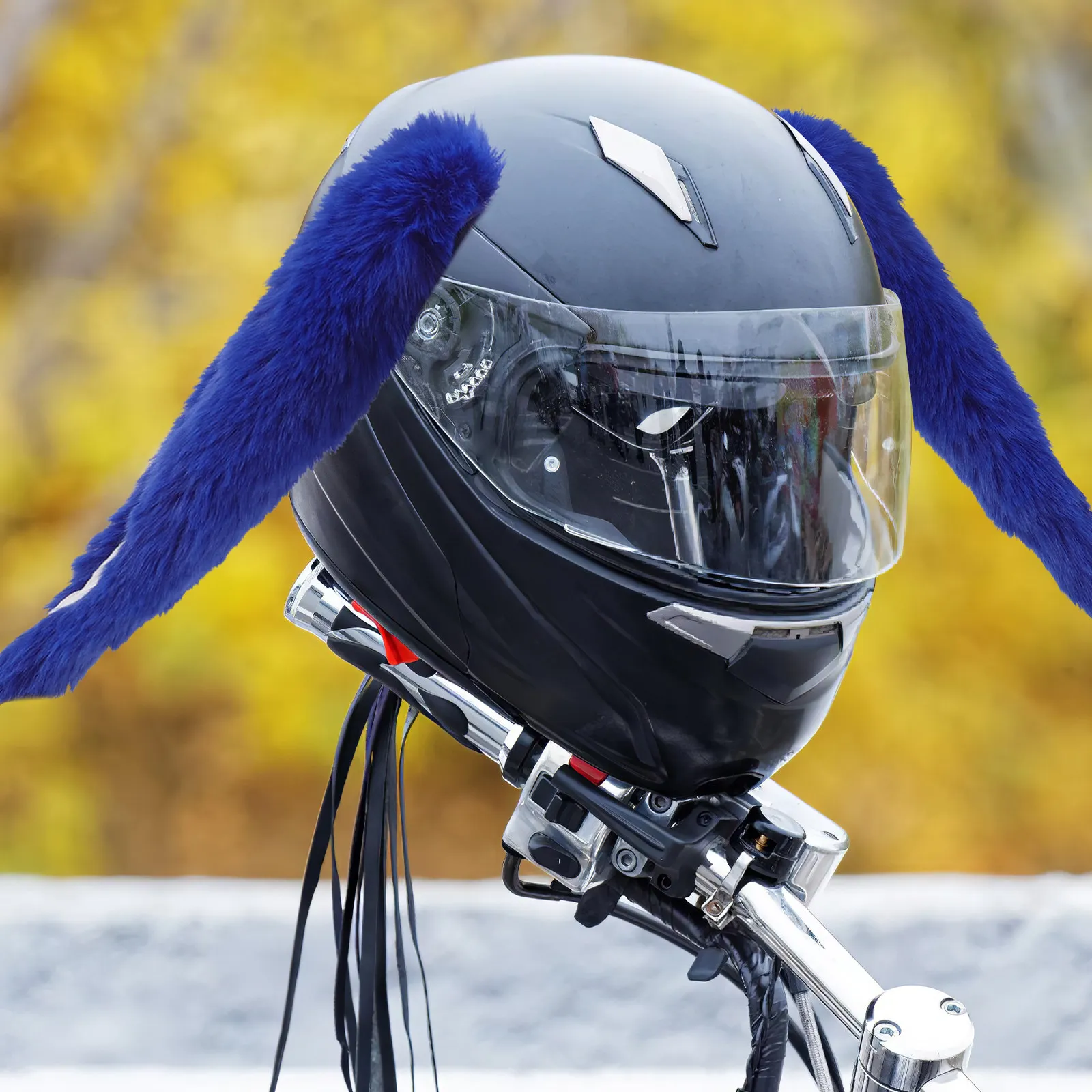 1Set Motorcycle Decor: Bunny Ears and Tail Accessory for Bike Scooter Skateboard Helmets Easter Party Unique Personality