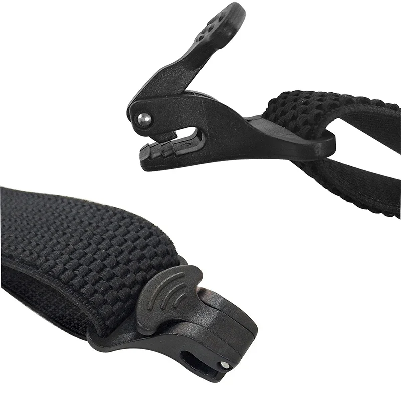 Men's Adjustable 3.8CM Wide High Elastic With 4 Plastic Gripper Clasps Work Suspender Solid Color Heavy Duty Work Trouser Braces