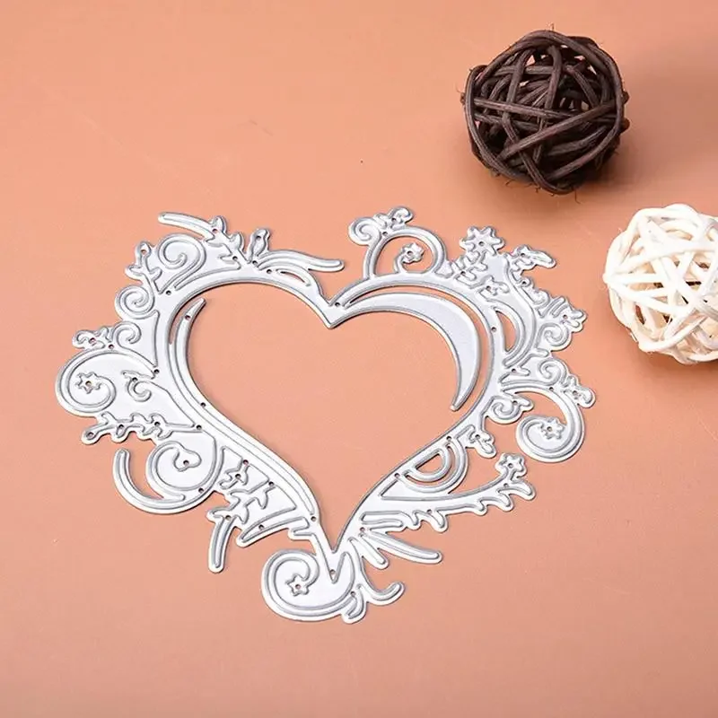 Lace Heart Shape Metal Cutter Embossing Dies Stencil DIY Scrapbooking Cut  Photo Album