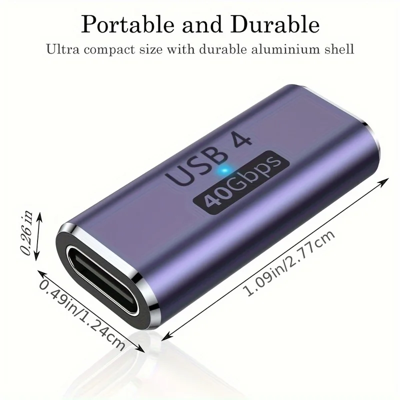 5PCS USB Type C Female to Female Coupler Adapter, 240W Fast Charging 40Gbps Data Transfer 8K Video, Thunderbolt 4 /3 Connector