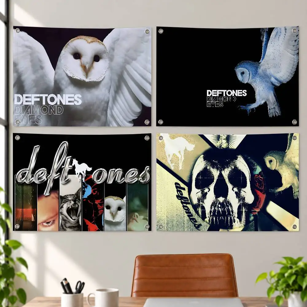 Famous rock Band D-Deftones Aesthetic Wall Tapestry Flag Printed Wall Hanging Living Room Party Outdoor Decor
