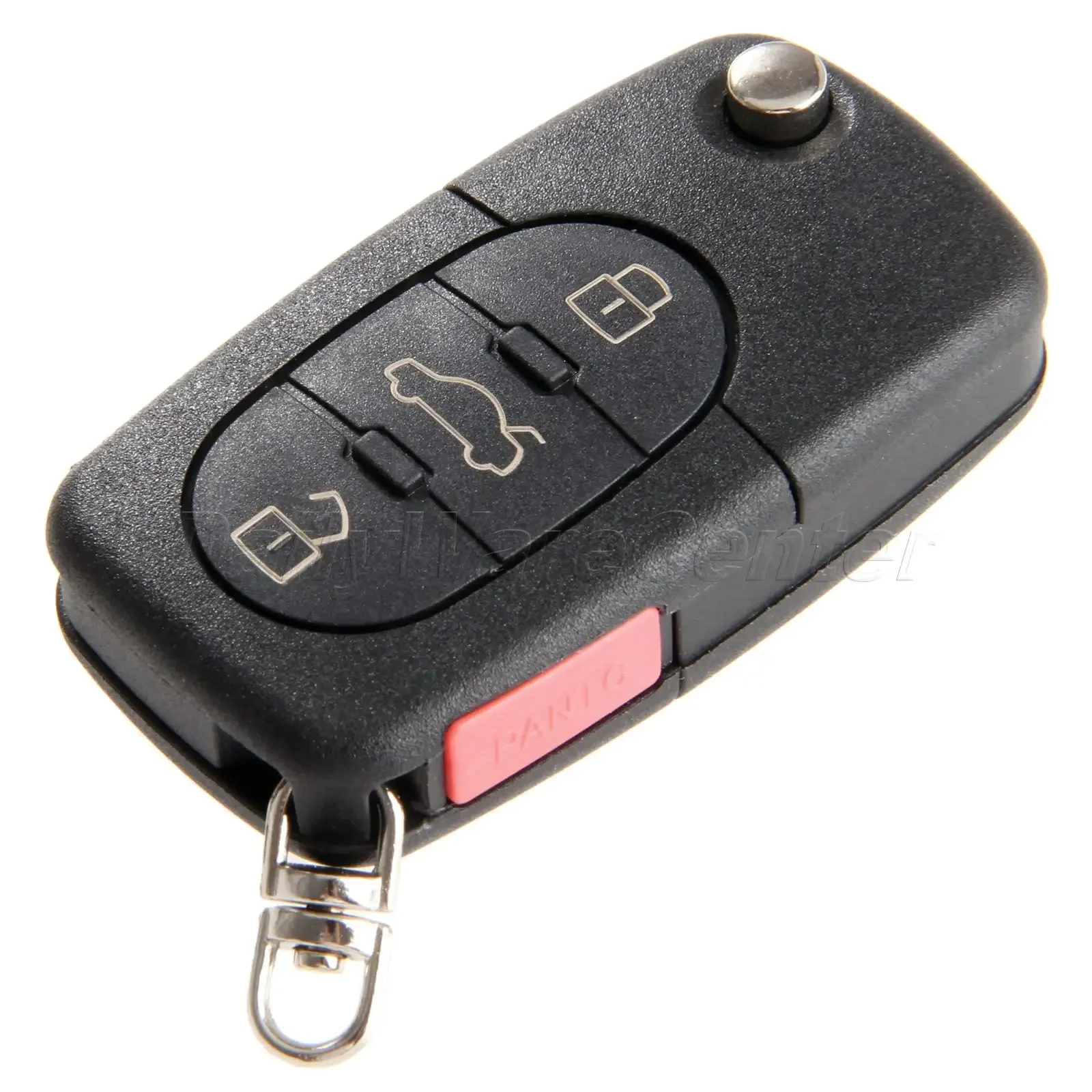 

Mgoodoo 3+1 Panic Buttons Remote Flip Folding Key Shell Case For Audi A4 A6 A8 Quattro TT S4 S8 CR2032 Replacement Keyless Fob