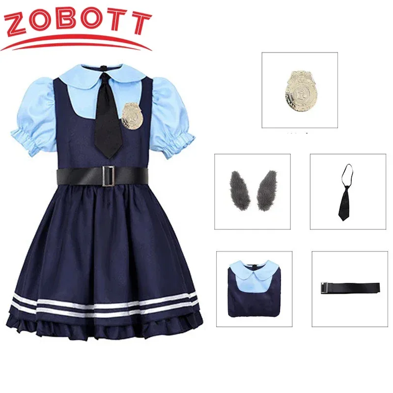 Zootopia Judy Rabbit Cosplay Costume Anime Figure Nick Fox Woody Cartoon Cosplay Rabbit Judy Police Officer Halloween Clothes