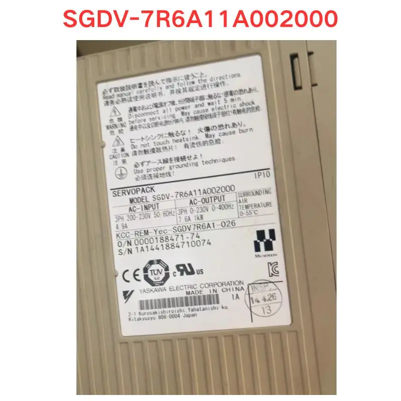 Used OEM disassembled parts SGDV-7R6A11A002000 Servo driver Functional test OK