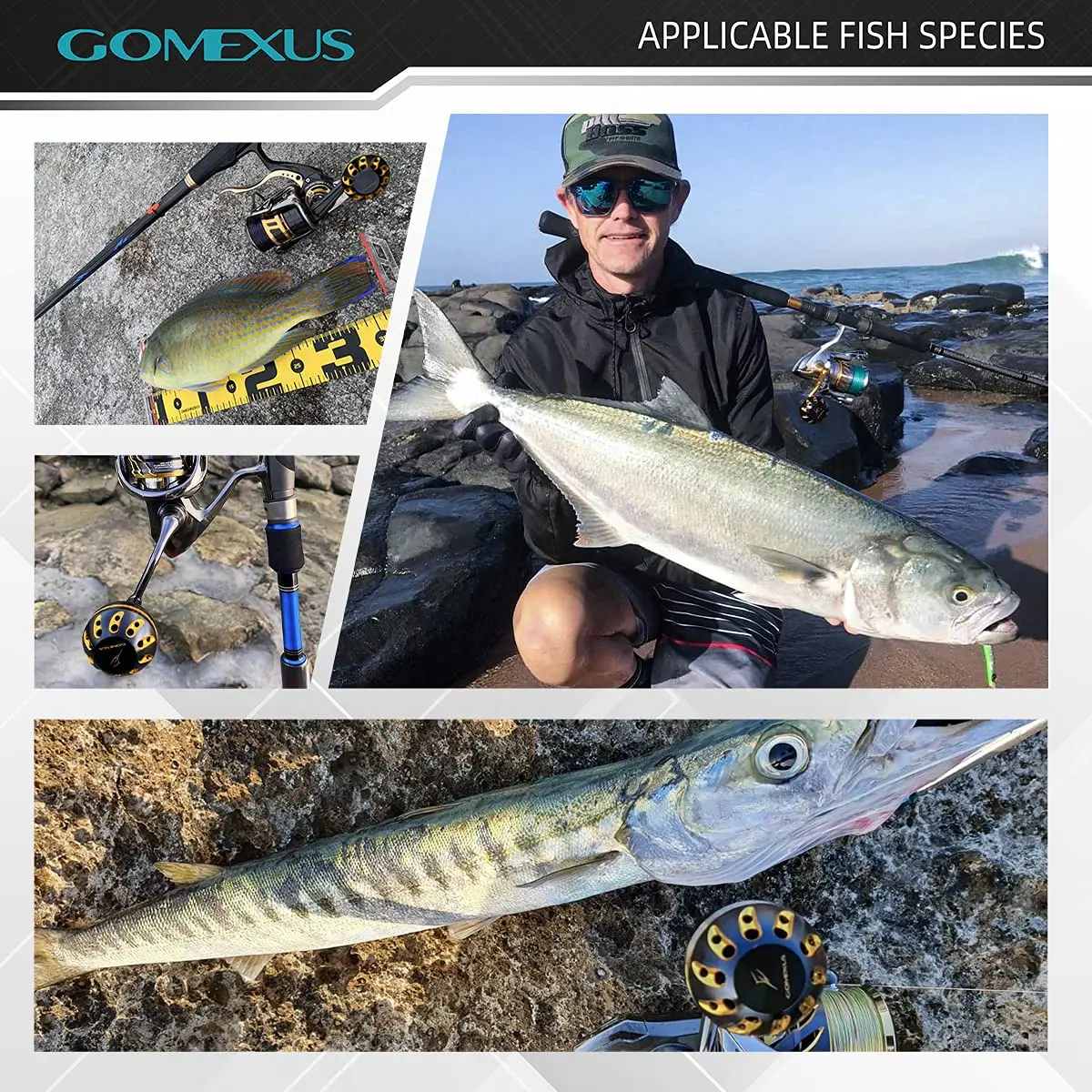 Gomexus Angelrollen-Griffknopf für Daiwa für Shimano Spinnrollen für 3000-5000 Modell 38-41mm Sedona Knopf – Detail 8