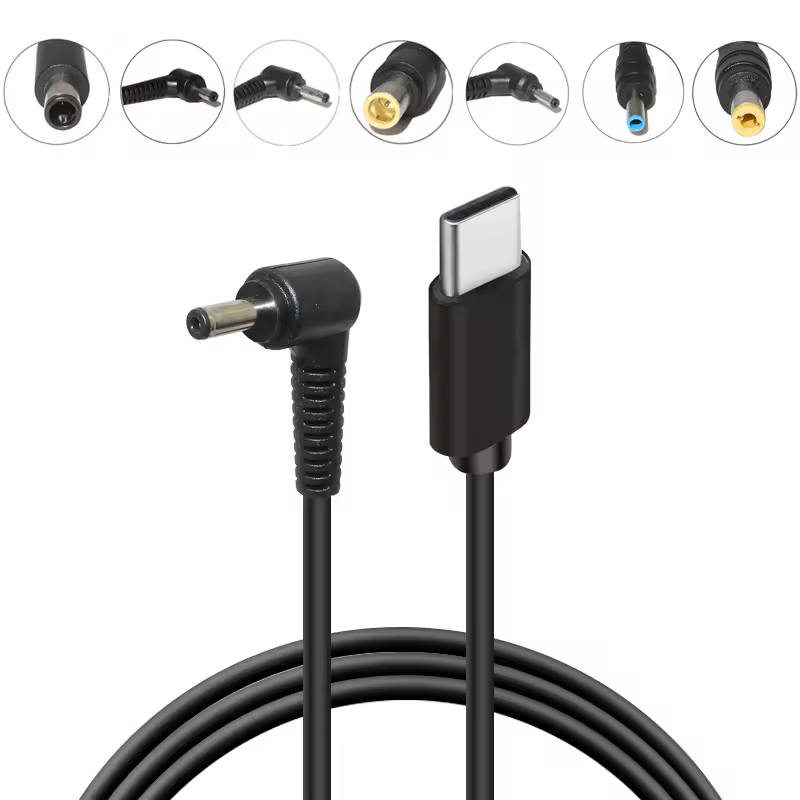 ממיר USB סוג C PD כבל טעינה אוניברסלי למחשב נייד כבל מתאם חשמל למחשב נייד Dell Asus Lenovo
