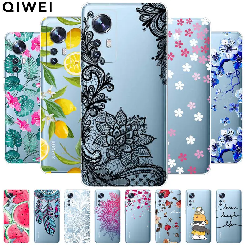 For Xiaomi 12 / 12X / 12 Pro Case Clear Soft TPU Phone Cases for Xiaomi 12X 5G Mi12X 12 X Silicone Cover Transparent Slim Fundas