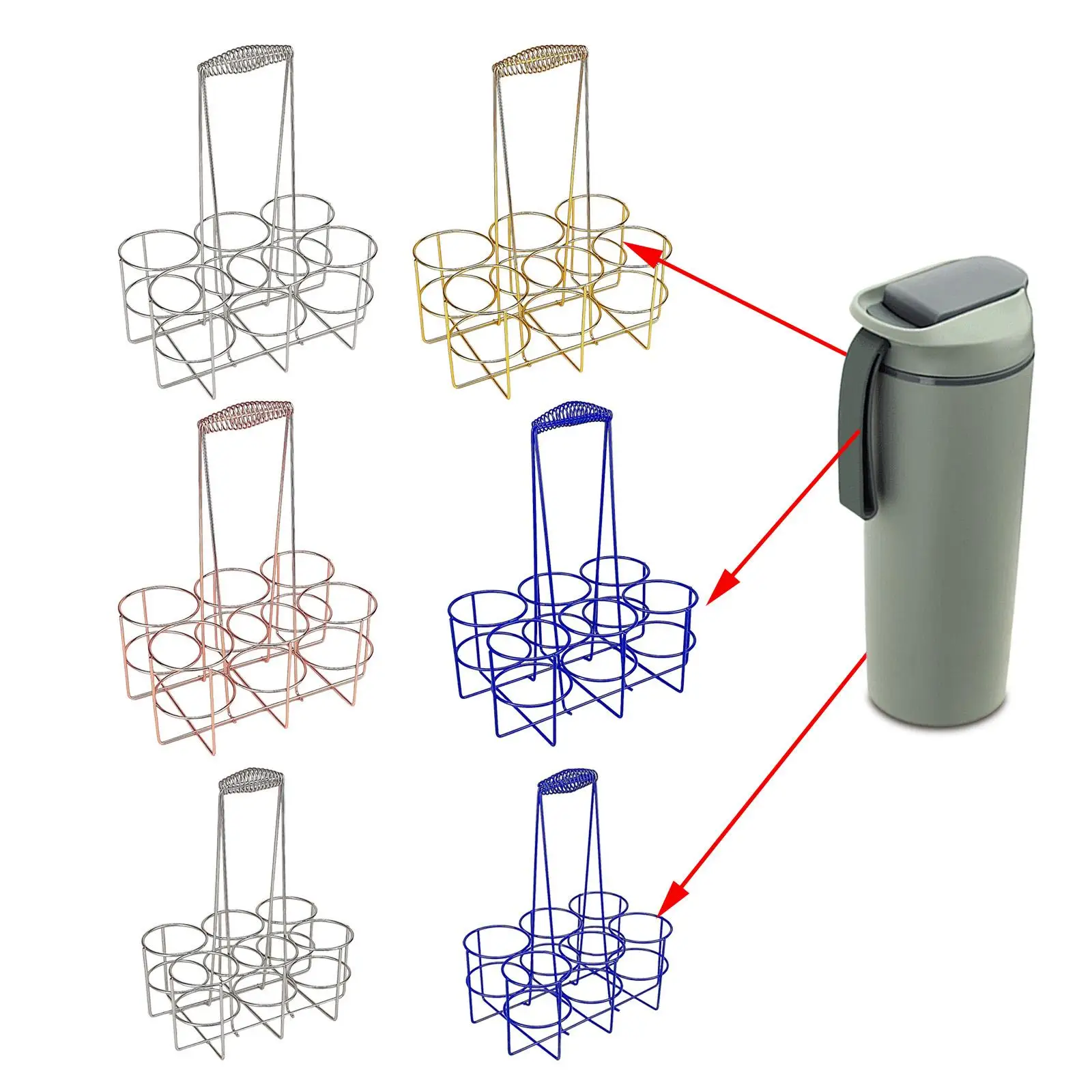 Sports Water Bottle Carrier Beer Bottle Rack for Soccer Outdoor Team Sports