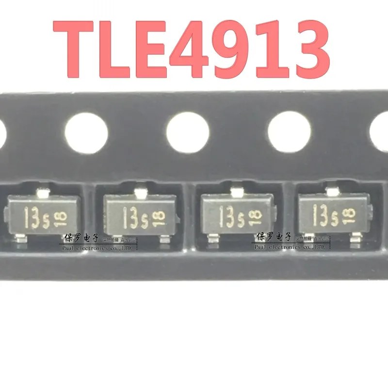 50pcs/ TLE4913 screen printing 13 s low power consumption all-polar Hall element 4913 SOT-23 Hall sensor