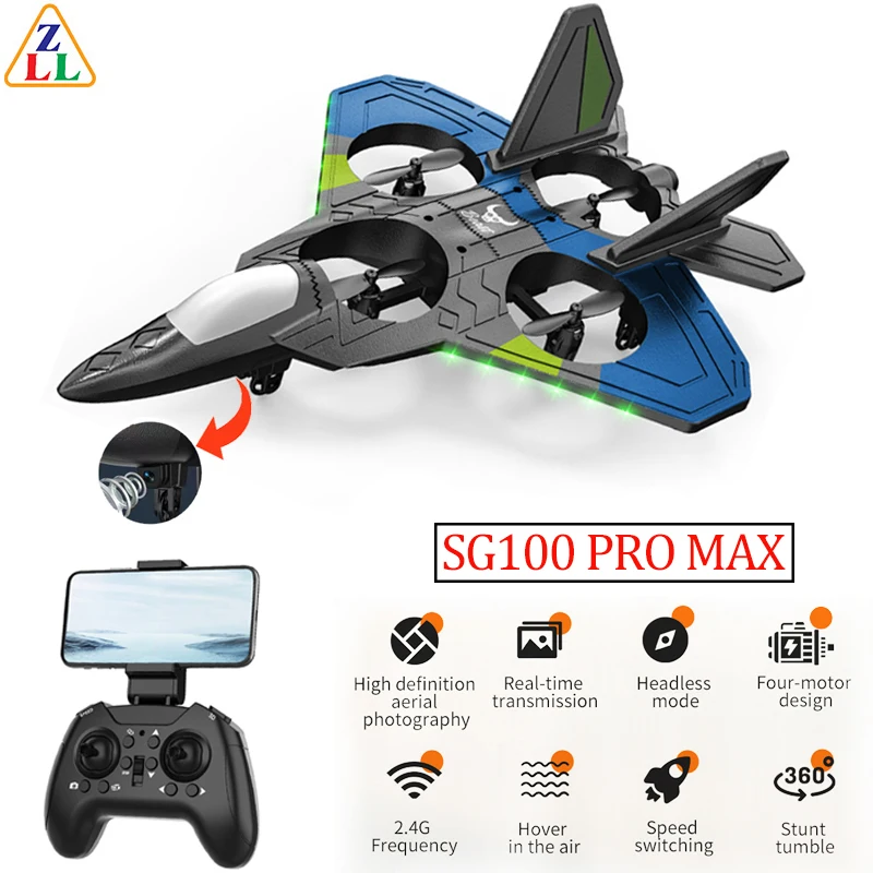 Samolot ZLL SG100 RC EPP 4CH puszczania samolotów z kamera HD przełączaniem prędkości w trybie bezgłowym 360 ° Stunt Tumble Training RC zabawki drony