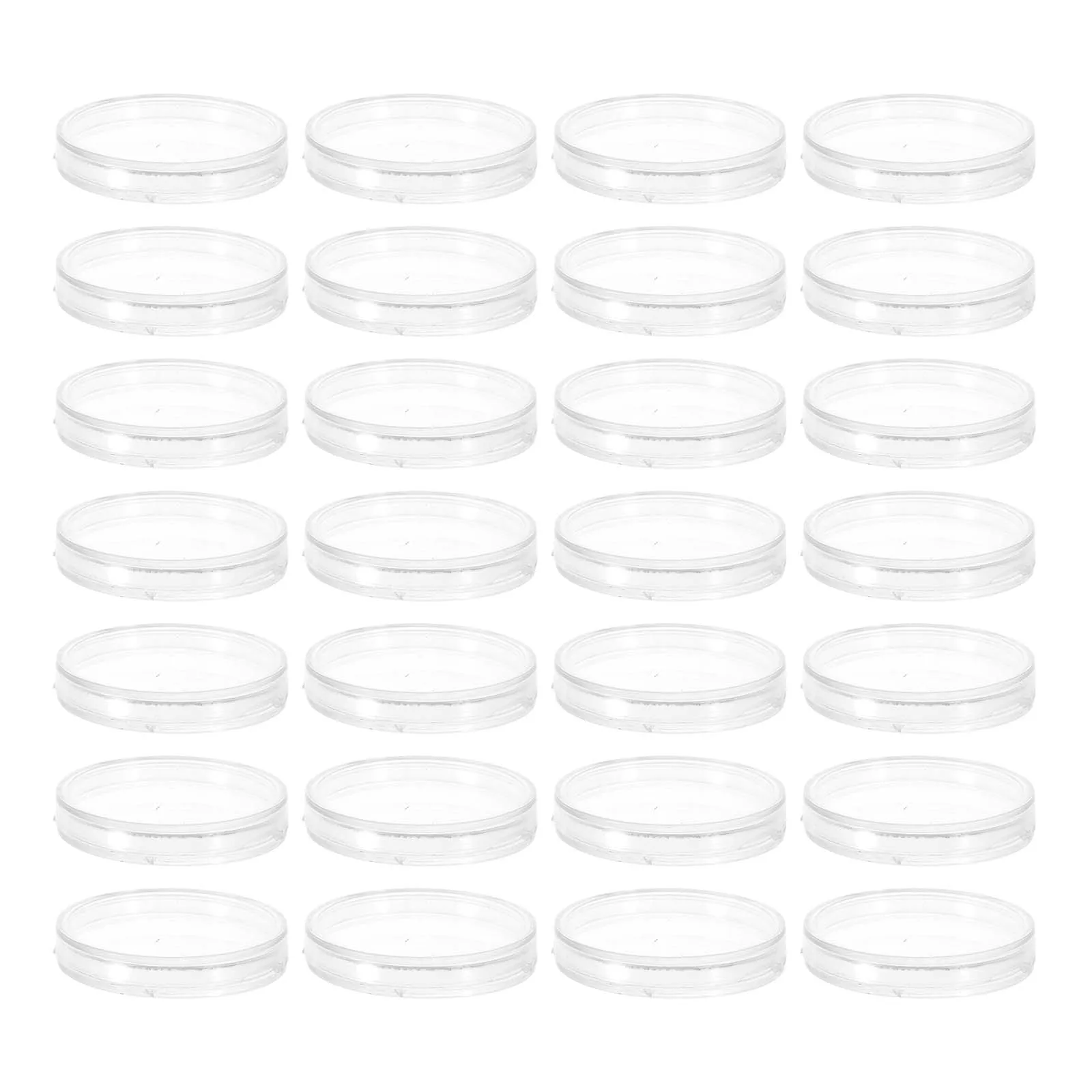 50pcs 27Mm Coin Protection Box Transparent Mini Coin Case Storage For Collection Lightweight Round Crystal Box Safe