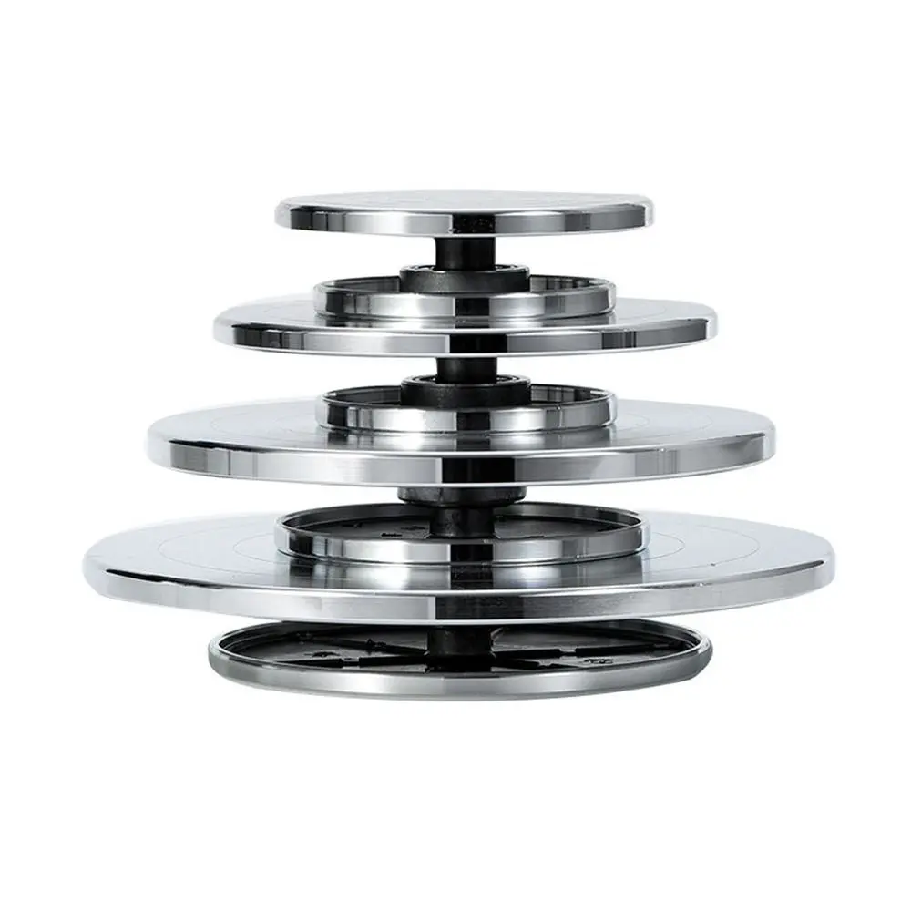 

11cm-25cm Double Face Use Aluminum Turntable Round Double-sided Sculpture Platform Multifunctional 360 ° Rotation Rotary Plate