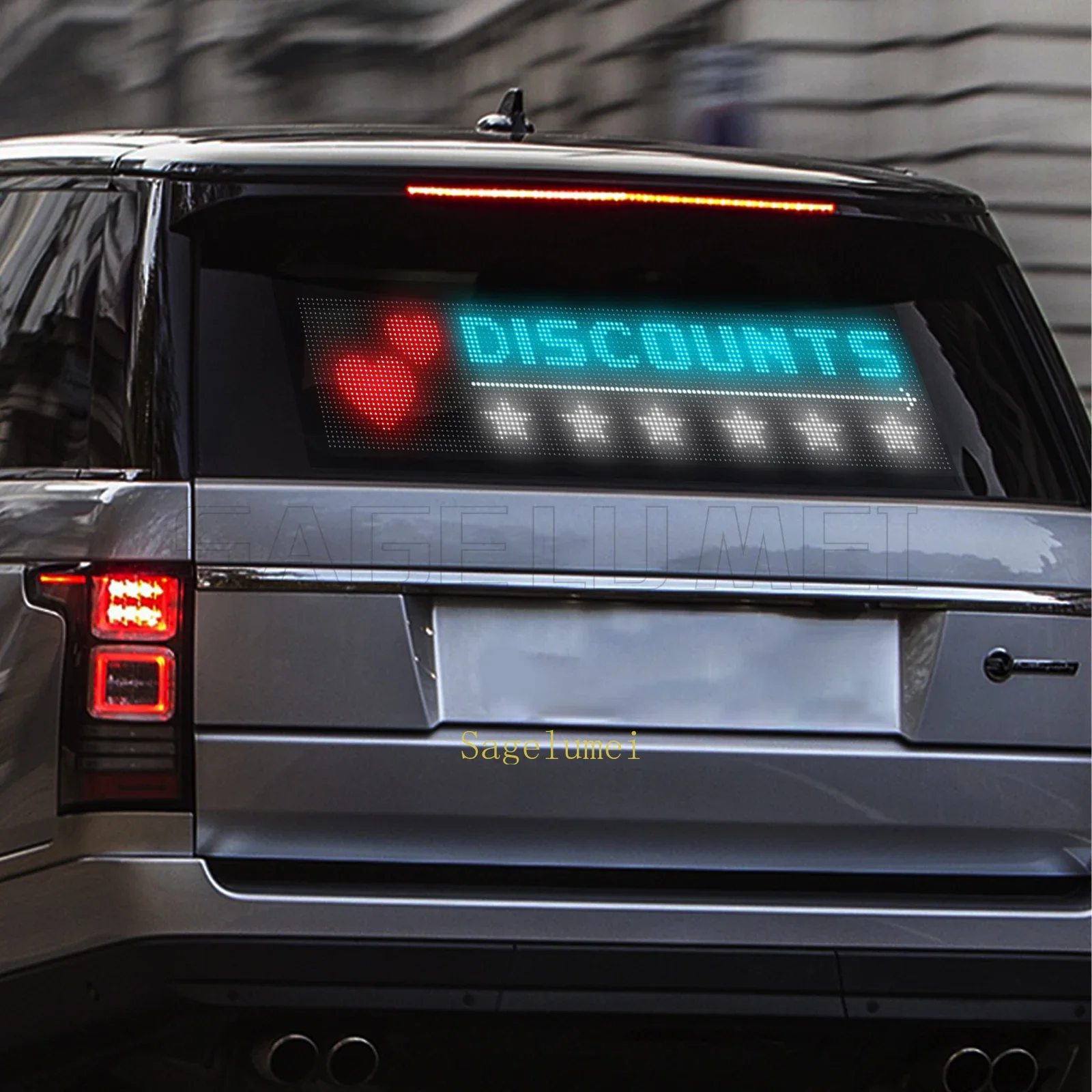 Big Led Matrix Panel LED Screen Sign Advertising RGB Scrolling Messages Display Board Flexible Car Rear Window Advertising Light