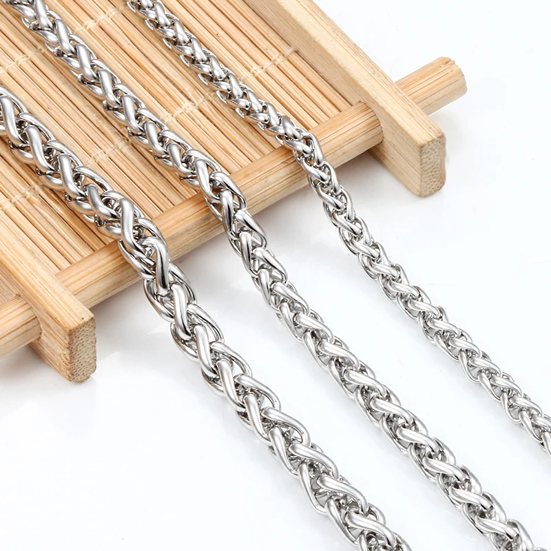 Stainless Steel Basket Chains For Jewelry Making Supplies DIY Charms Necklace Bracelet For Men Women Findings Accessorie No Fade