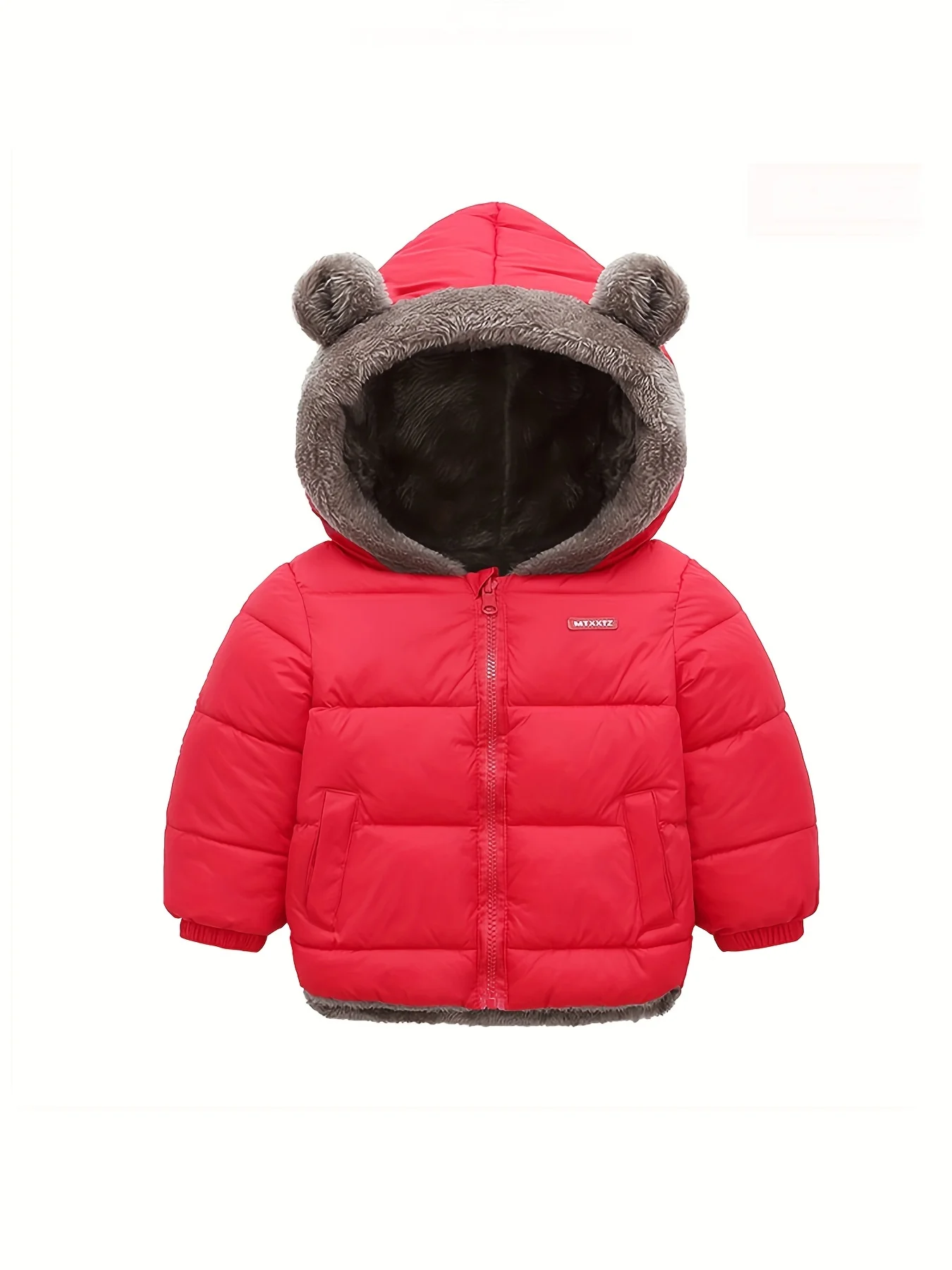 0-2 Years Old Autumn And Winter New Boys And Girls Babies Children Solid Color Casual Reversible Hooded Boys Cotton Jacket