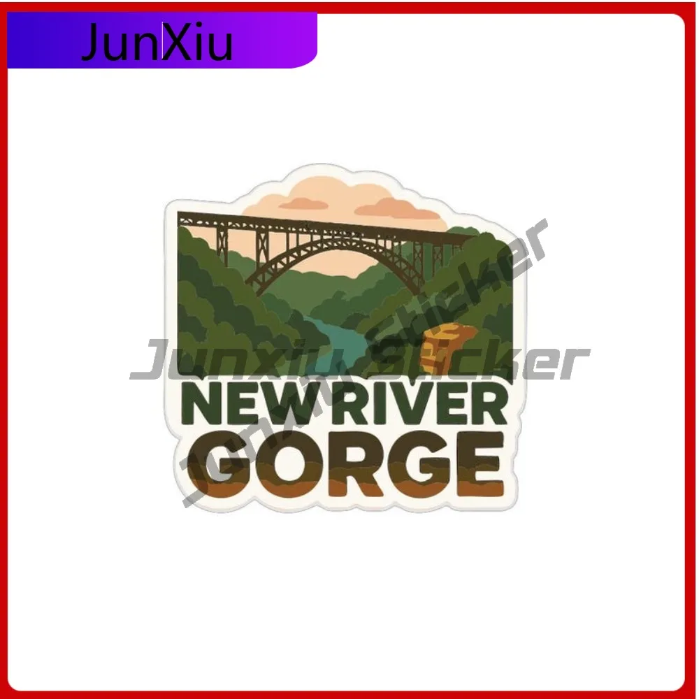 

New River Gorge National Park Exterior Sticker Accessories Us National Parks Series Decal Decoration Sticker Alarme Speedboat