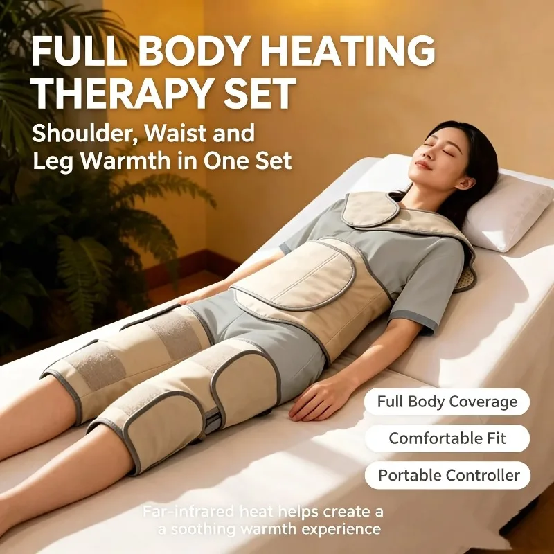 far infrared heat therapy set shoulder neck waist knee leg smart temp control heating sweat inducing massage beauty salon style