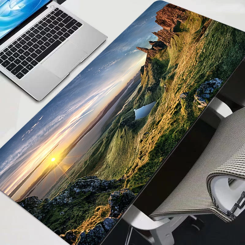 Mouse pads de borracha escritório mouse pad jogos belo cenário tapete computador antiderrapante teclado tapete de mouse novo tapete de mesa