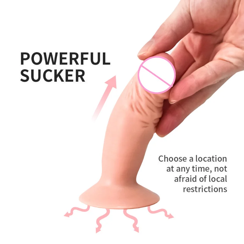 12CM Simulation Small Dildos Female Mini Masturbator With Suction Cup Vaginal Anal Realistic Dildo For Women PVC Penis Sex Toys