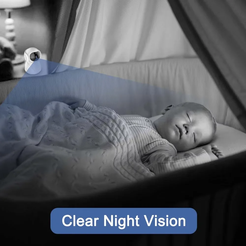 1080P كاميرا مراقبة الطفل داخلي PTZ كاميرا الحيوانات الأليفة الصغيرة كشف الحركة واي فاي كاميرات أمنية كاميرا ويب للمراقبة بالفيديو بلوتوث